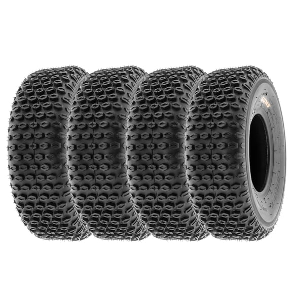 SunF ATV/UTV All Terrain Quad Mini Bike Tire 16x8-7 16x8x7 6 PR Tubeless A012 (Set of 4)