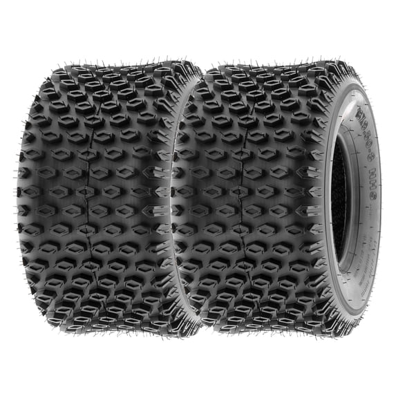 SunF ATV/UTV All Terrain Quad Mini Bike Tire 18x9.5-8 18x9.5x8 6 PR Tubeless A012 (Set of 2)