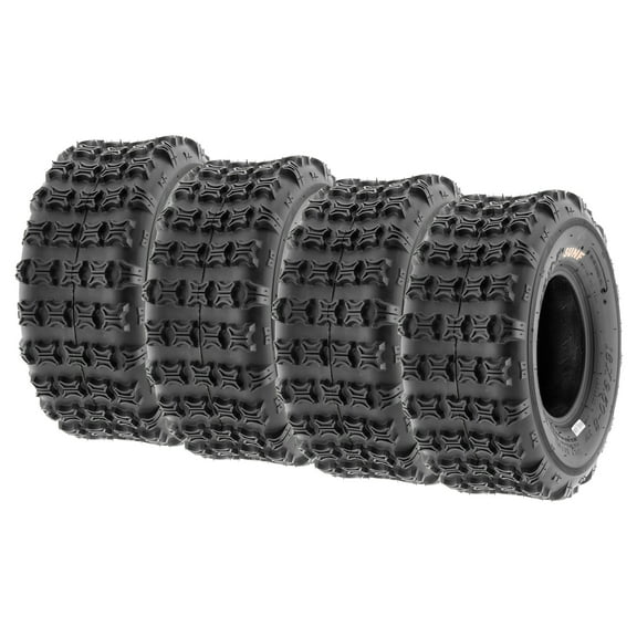 SunF ATV/UTV All Terrain Quad Mini Bike Tire 18x9.5-8 18x9.5x8 6 PR Tubeless A018 (Set of 4)