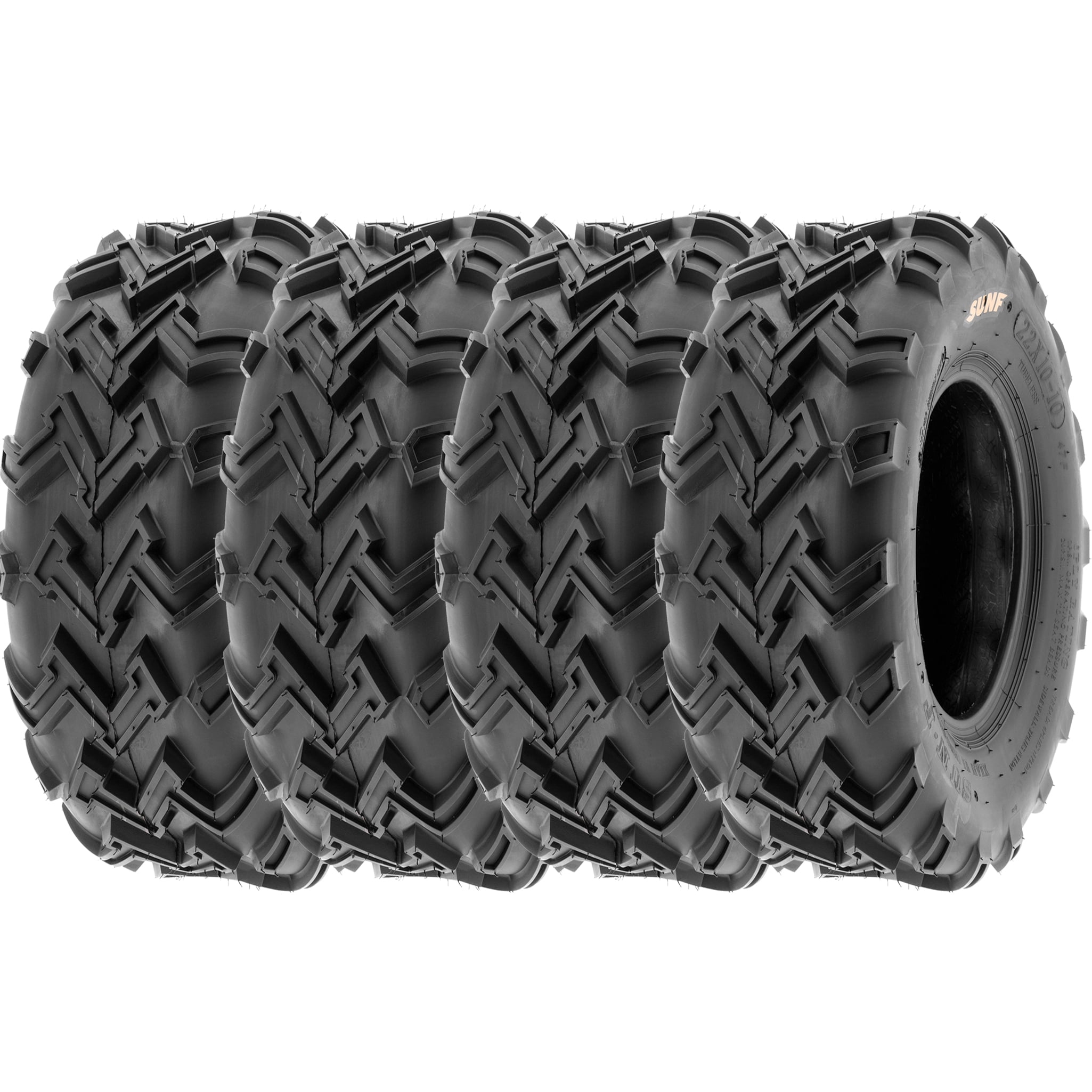 SunF A021 ATV UTV Tires - 23x7-10 & 22x10-10 Hardpack Race Sport Tires, 6 PR, Bundle Pack