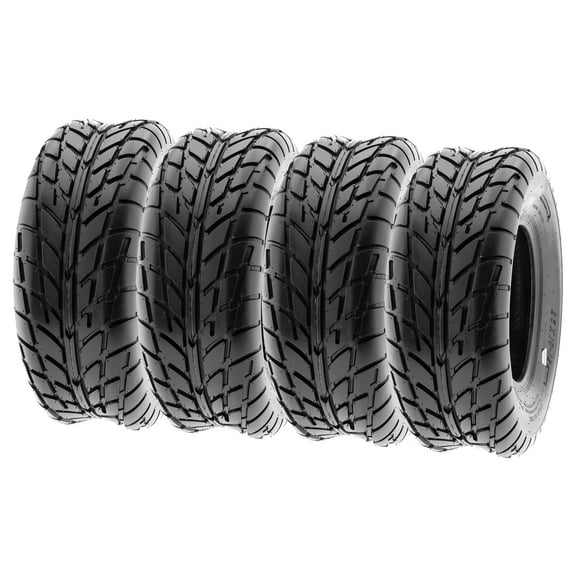 SunF ATV/UTV All Terrain Sport Dirt Flat Track Mini Bike Tire 225x45/10 6PR Tubeless A021 (Set of 4)