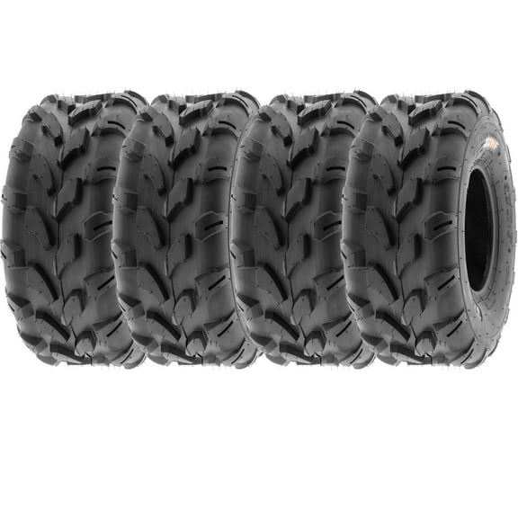 SunF ATV/UTV All Terrain Quad Tire 19x9.5-8 6PR Tubeless A003 (Set of 4)