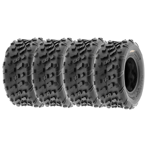 SunF ATV/UTV All Terrain Quad Tire 20x10-9 20x10x9 4 PR Tubeless A022 (Set of 4)