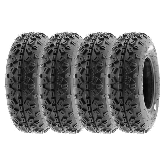 SunF ATV/UTV All Terrain Quad Tire 21x6-10 6PR Tubeless A035 (Set of 4)