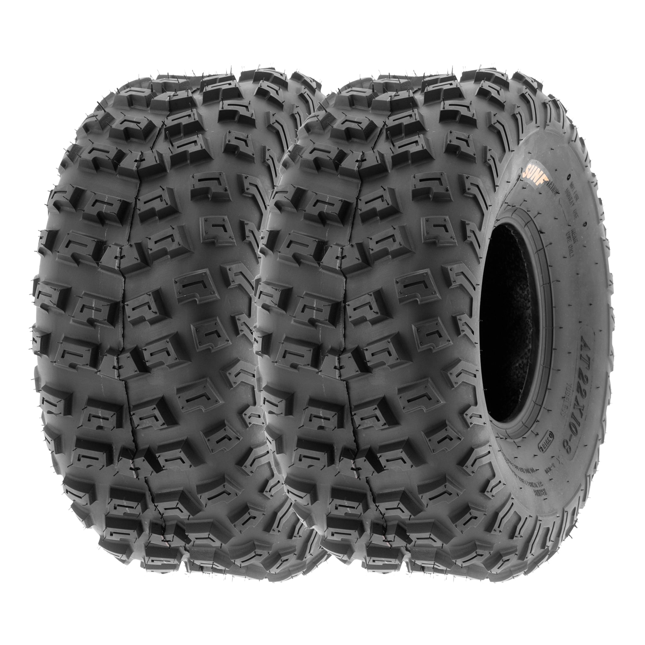 SunF All Terrain ATV UTV Quad Tires 22x10-8 22x10x8 6 PR A030 (Pair of 2)
