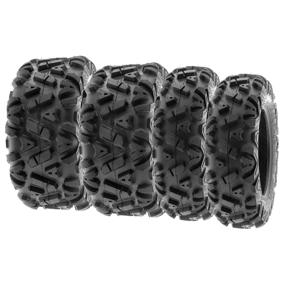 SunF ATV/UTV All Terrain Quad Tire 24x8-12 & 24x10-11 6 PR Tubeless A033 (Set of 4)