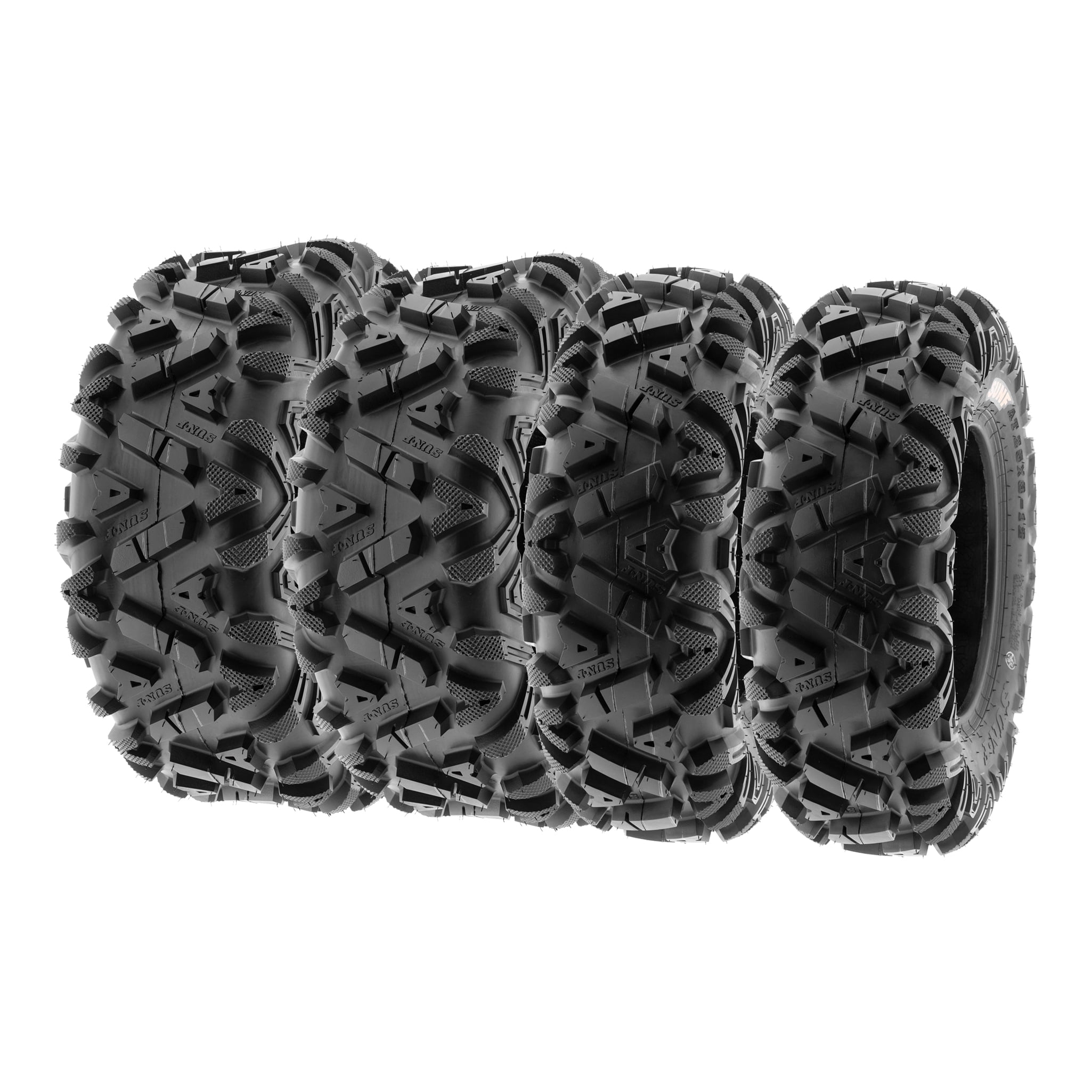 SunF All Terrain ATV UTV Quad Tires 25x8-12 & 25x10-12 6 PR A033 (Complete Full Set of 4)