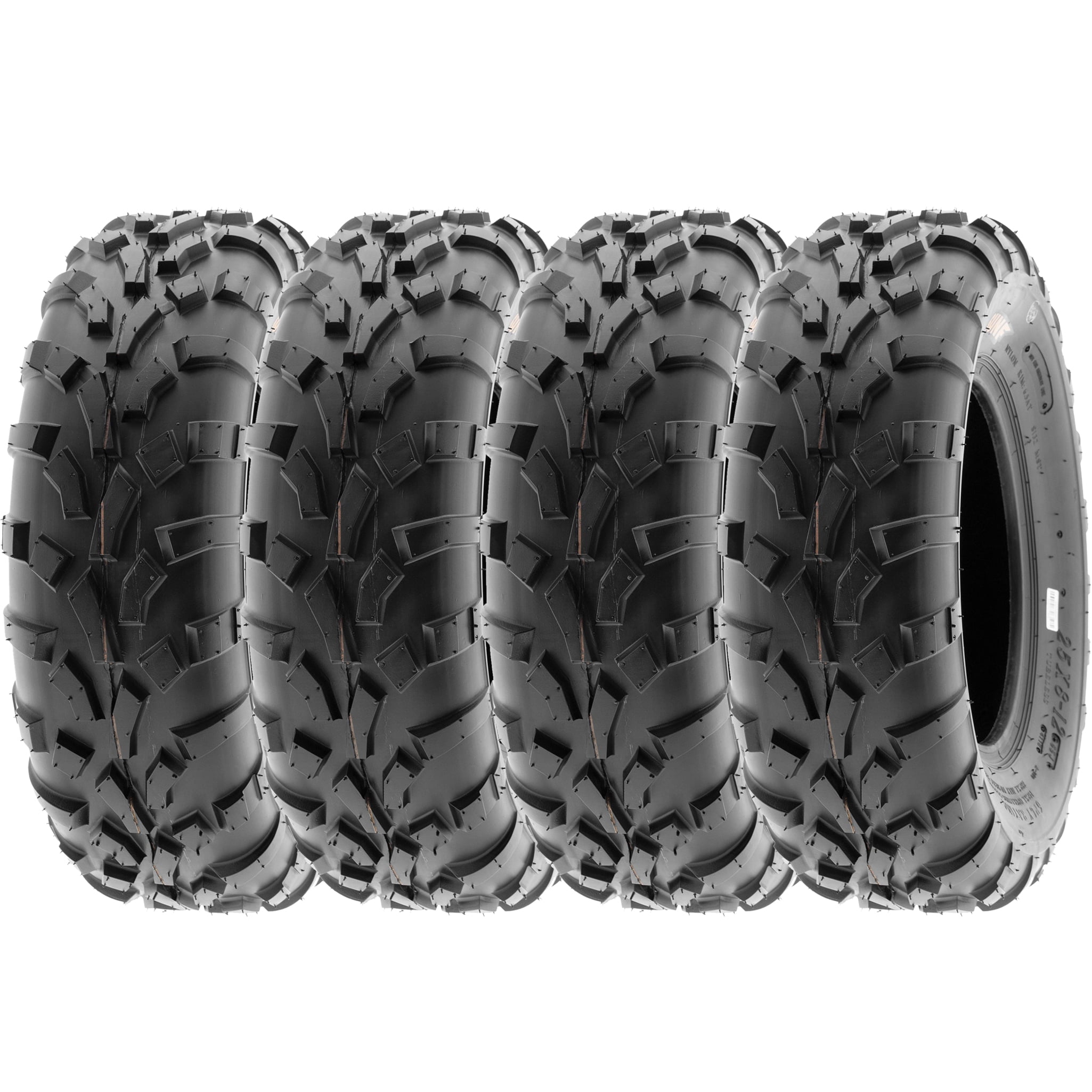 Pneumatici Quad ATV 25x8-12 - Set Di 2 Gomme Tubeless Per Terreni Sterrati