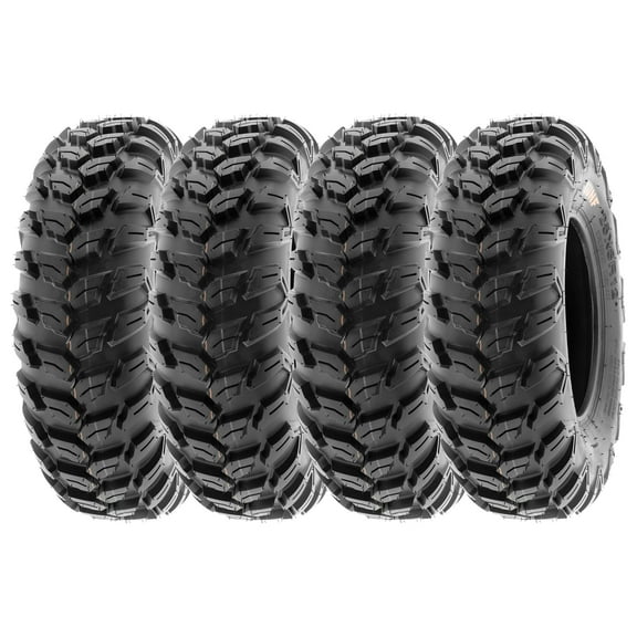 SunF ATV/UTV All Terrain Quad Tire 25x8-12 6PR Tubeless A043 (Set of 4)