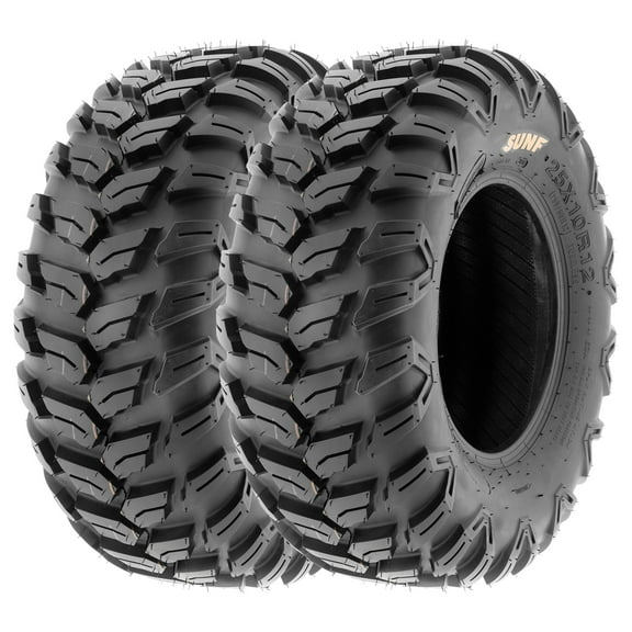 SunF ATV/UTV All Terrain Quad Tire 27x11R12 27x11x12 6 PR Tubeless A043 (Set of 2)