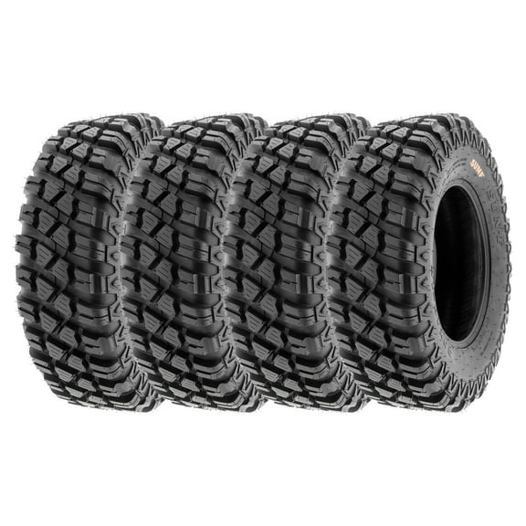 SunF ATV/UTV All Terrain Quad Tire 28x10-14 28x10x14 6 PR Tubeless A047 (Set of 4)