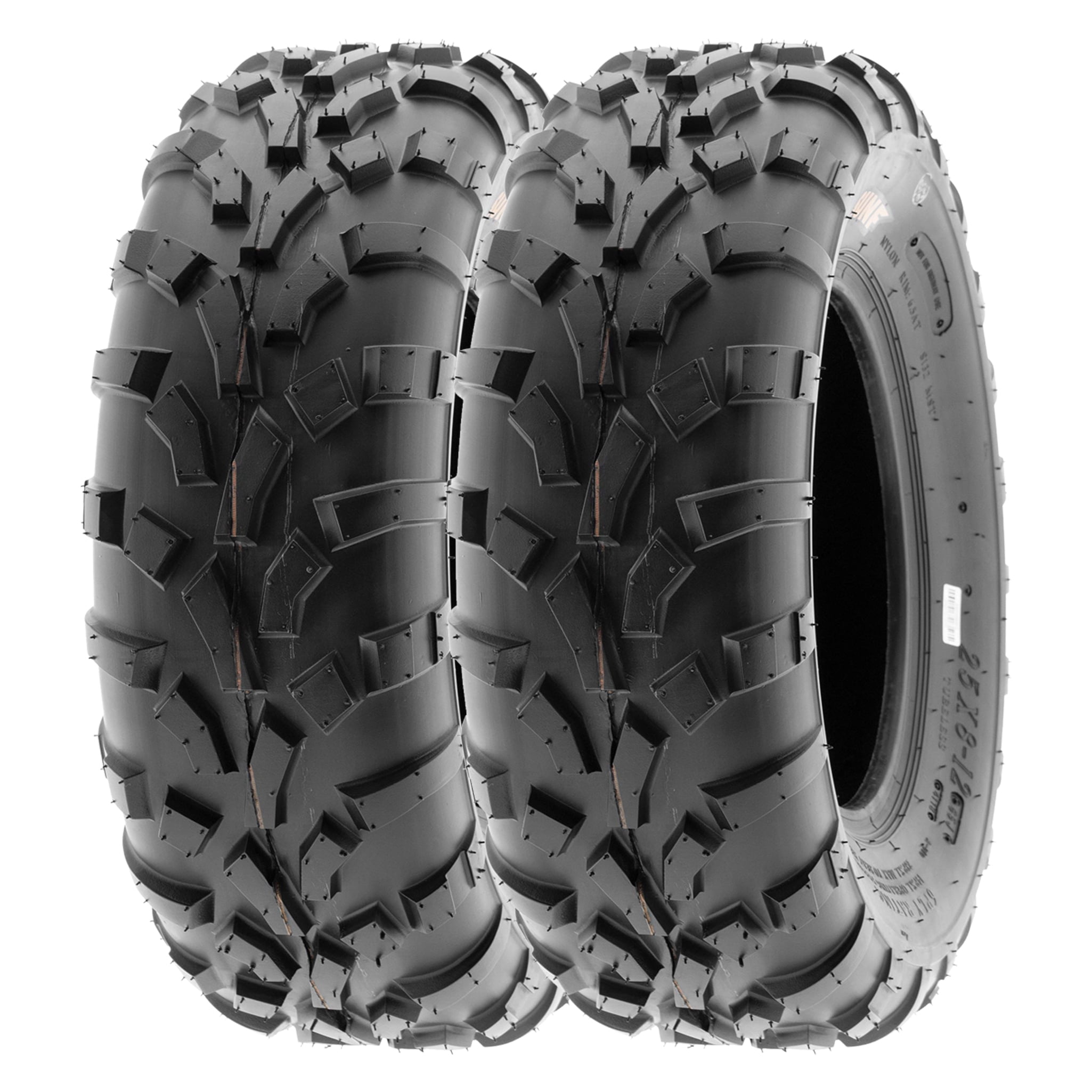 SunF All Terrain ATV UTV Quad Tires 25x8-12 25x8x12 6 PR A010 (Pair of 2)