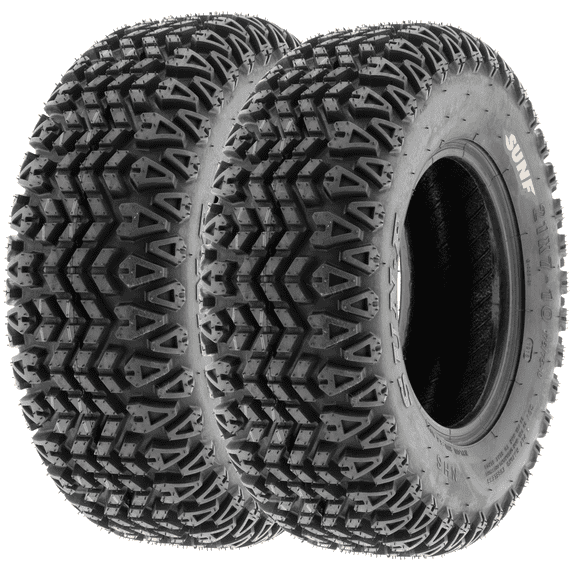 SunF Golf-Cart Lawn Mower Turf Tire 23x10.5-12 23x10.5x12 4 PR Tubeless G003 (Set of 2)