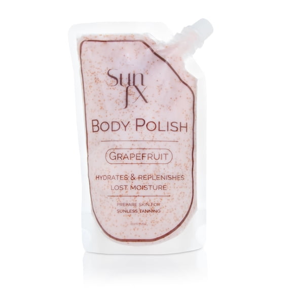 SunFX BODY POLISH, Pre Spray Tan Ultra Hydrating Sugar Walnut Scrub with Nourishing Essential Oils