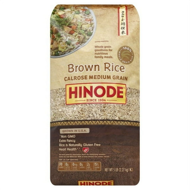 SunFoods Hinode Medium Grain Brown Rice, 5 lb Bag - Walmart.com