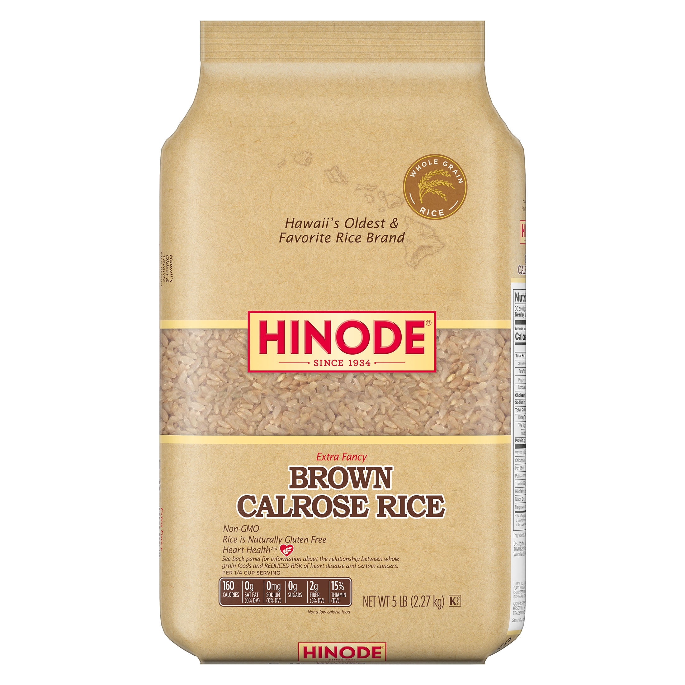 Hinode Extra Fancy Calrose White Rice, 5 lb Bag – Gluten-Free Pantry Staple for Everyday Meals