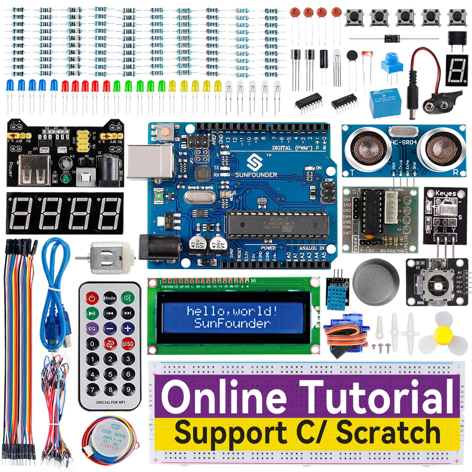 SunFounder Project Complete Starter KEF16 kit Compatible with Arduino ...