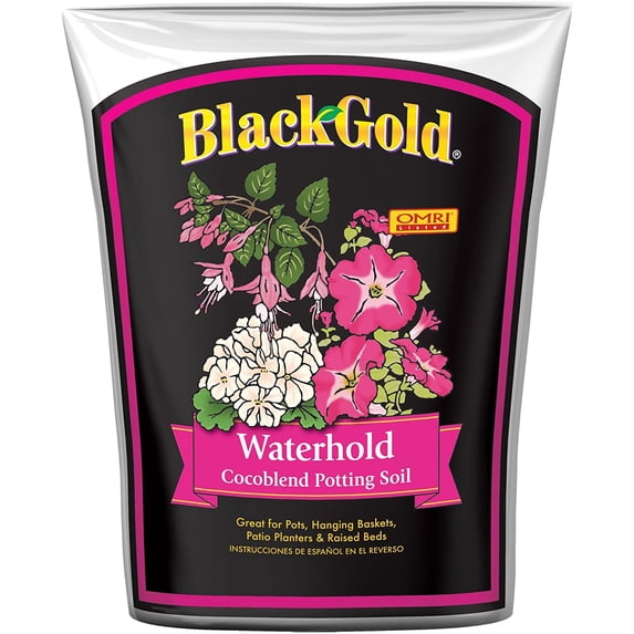 SunGro Black Gold Waterhold Cocoblend Potting Soil Mix, 2 Cubic Ft Bag (10 Pack)