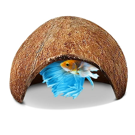 SunGrow Betta Fish Hideout Cave, Decoration for Aquarium & Gecko Tank