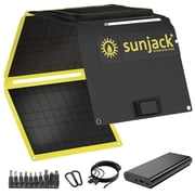 SunJack 60W Solar Panel & 100W Power Bank - Black USB/DC