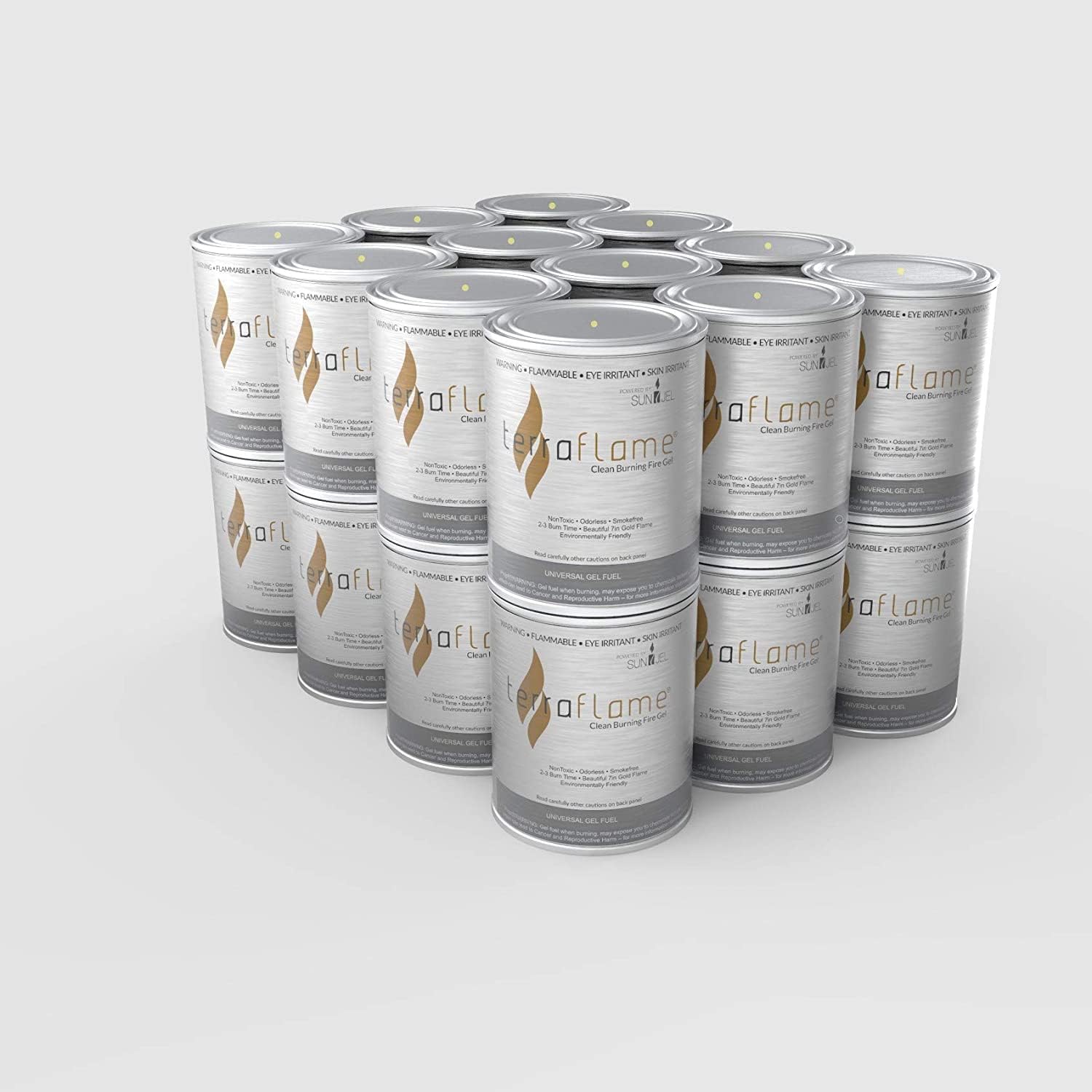 SunJel FumeFree Firespace Gel Fuel Canister, Citronella Gel, 12Pack