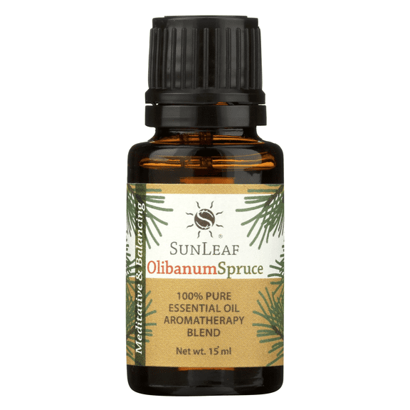 SunLeaf Naturals 100% Pure Essential Oil Aromas, Olibanum Spruce, 15 ml
