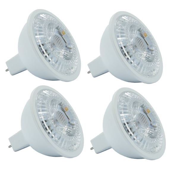 SunLight2 Builders Edition, MR16 form With GU5.3 Bi Pin Base, Single CCT 2700K, 15 Beam Angle, White Finish, 4 Pack.