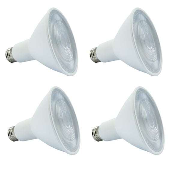 SunLight2® Builders Edition, PAR30 Form with Standard E26 Medium Base, Single CCT 3000K, 40° Beam Angle, White Finish, 4 Pack.