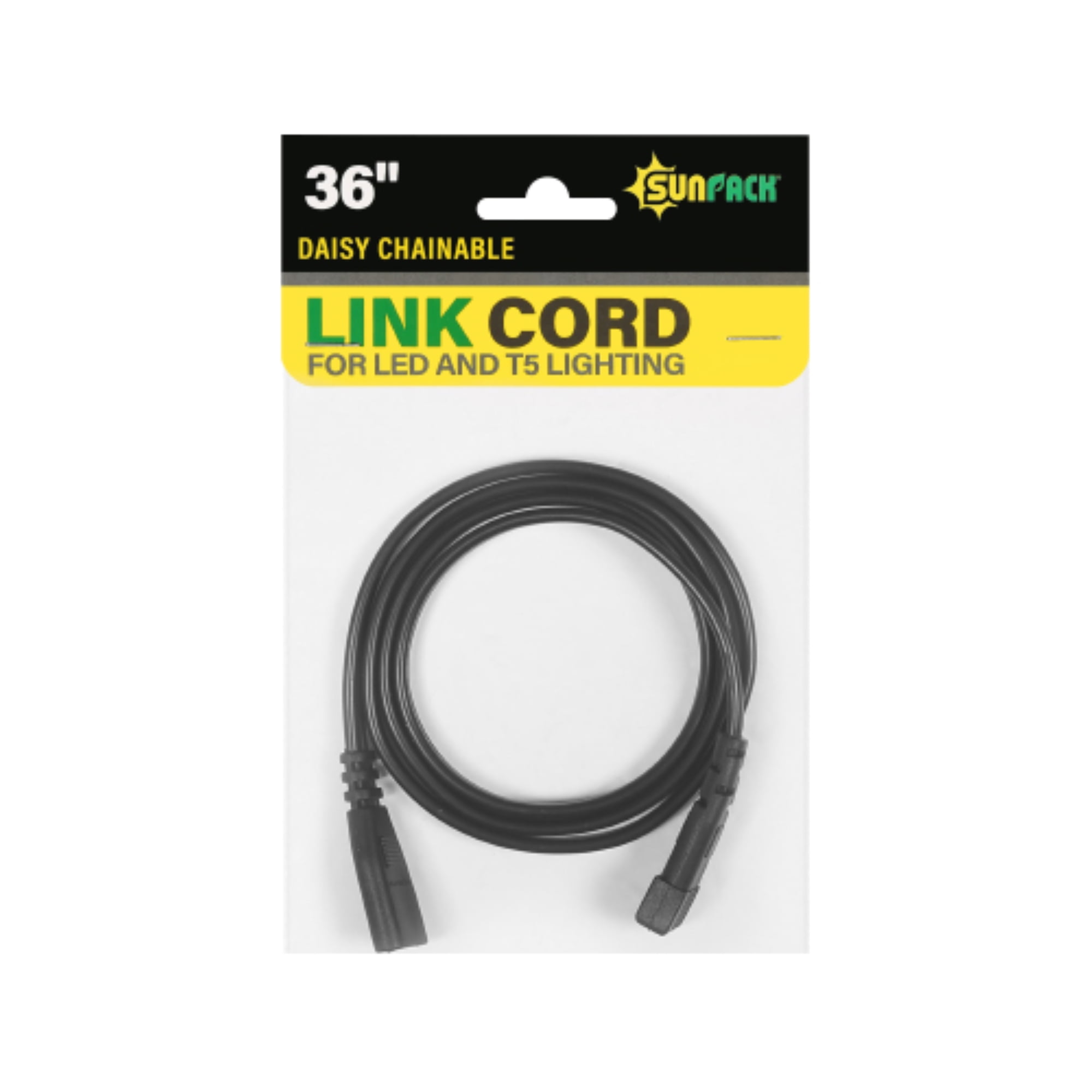 Sunpack 36" Black Daisy Chainable Link Cord for LED and T5 Lighting