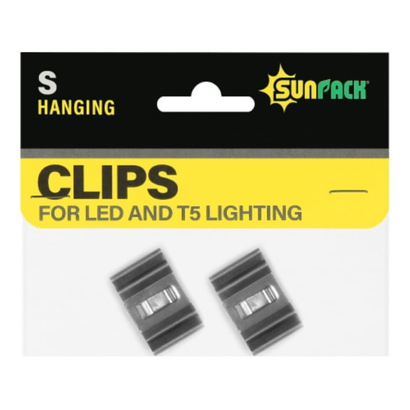 SunPack Hanging Metal S Clips for LED and T5HO Lighting, 2 Per Pack