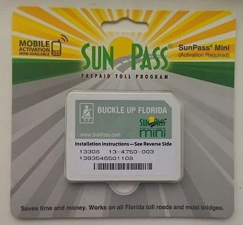 SunPass Mini Sticker for Car PrePaid Toll Program For Florida (Styles