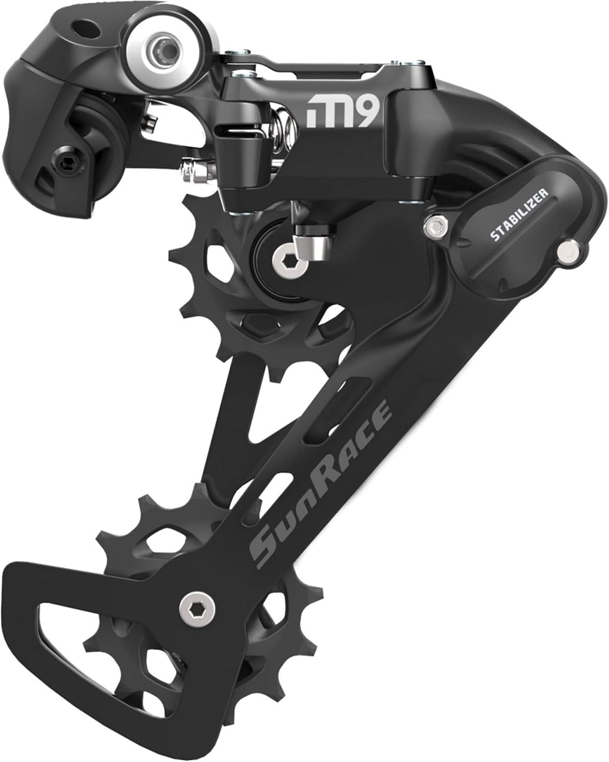 SunRace M900 Rear Derailleur - 9-Speed Medium Cage Black Rear