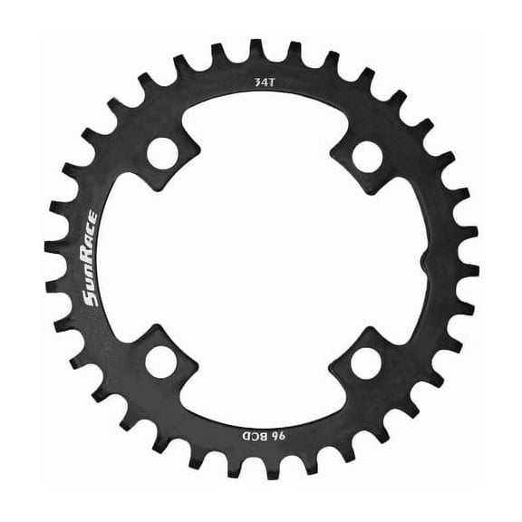 SunRace Narrow-Wide 96BCD Steel Chainring in Black - 30T