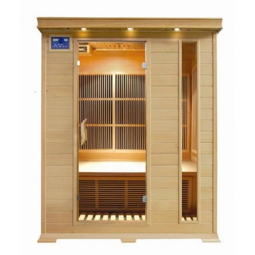 Westlake 3-Person Hardwood and Cultured Stone Infrared Sauna