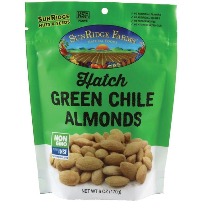 SunRidge Farms 533086 6 oz Almonds   Mexico Hatch Green Chile Roasted