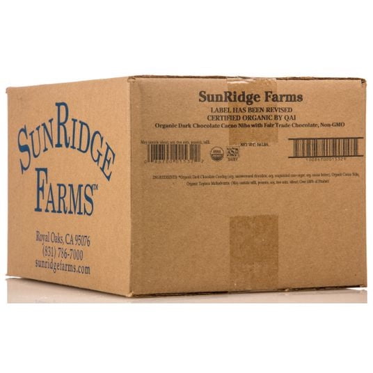 SunRidge Farms Cacao Nibs, Dark Chocolate Covered, Organic, Fair Trade - 10 lb