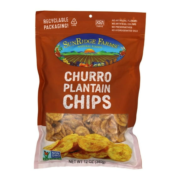 SunRidge Farms Churro Plantain Chips - 12 oz- Pack of 2