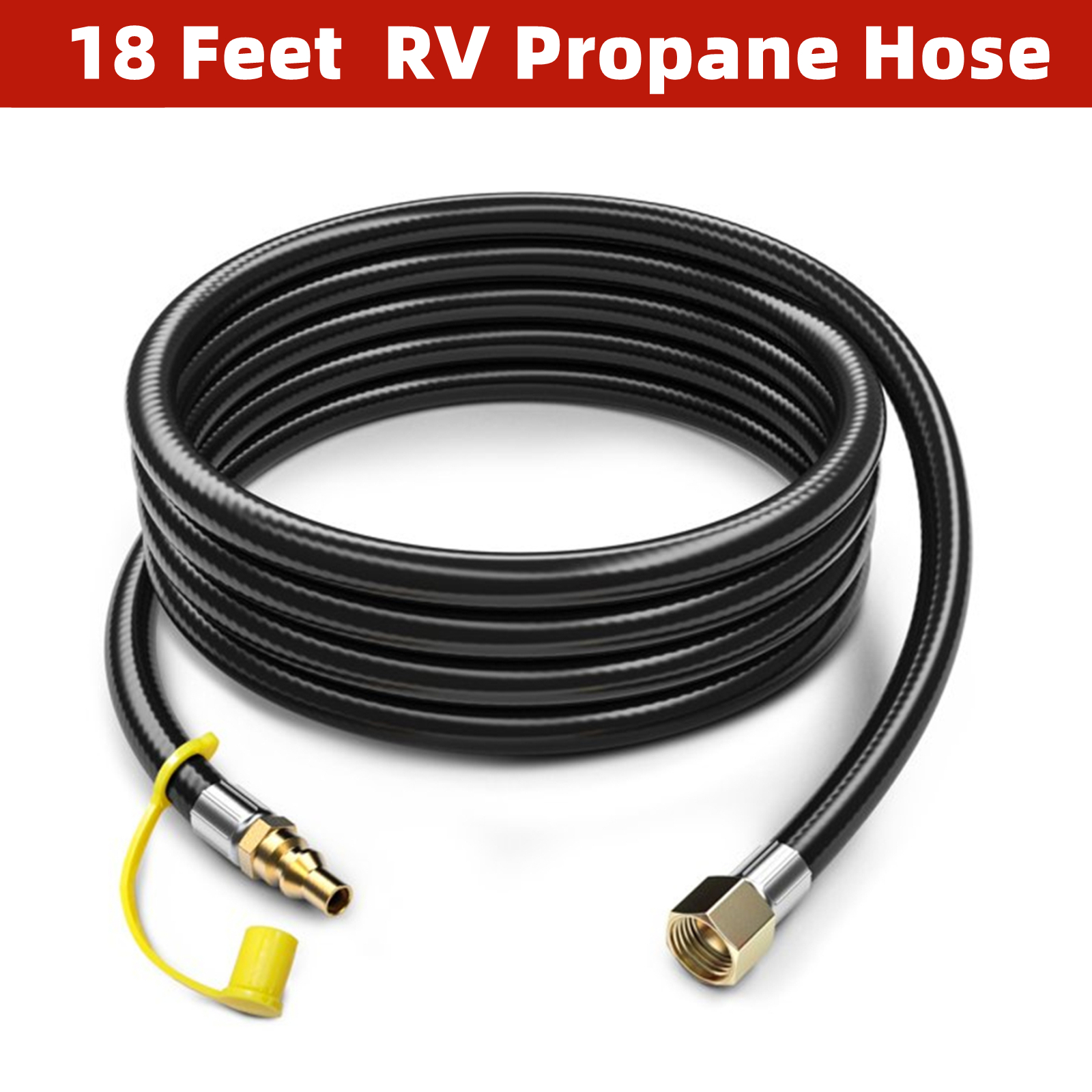 SunRipple 18 Feet RV Quick Connect Propane Hose for Camp Chef Stove and