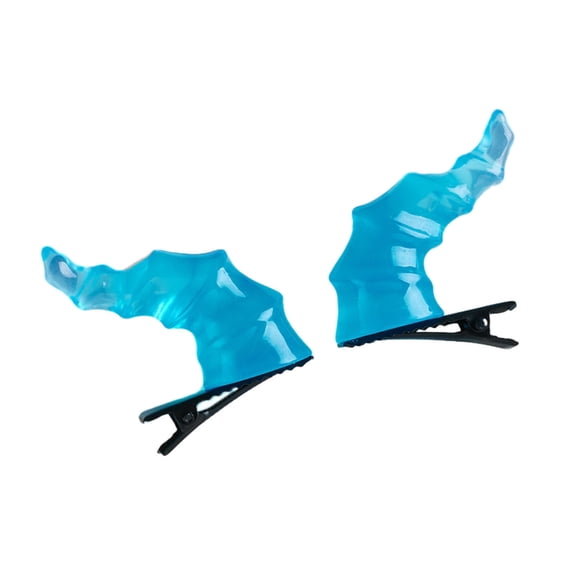 Walbest 1 Pair Devil Horn Shape Hairpin Goth Hair Clip for Halloween Duck Mouths cutterfly valve Bat Ear Costume Horsetail Hairpins Women Hair Accessory for Party