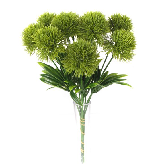 SunRoad 10 Bunches Simulated Dandelion Flower Ball Lifelike Odorless No Maintenance Silk Artificial Flowers for Home Hotel Decoration