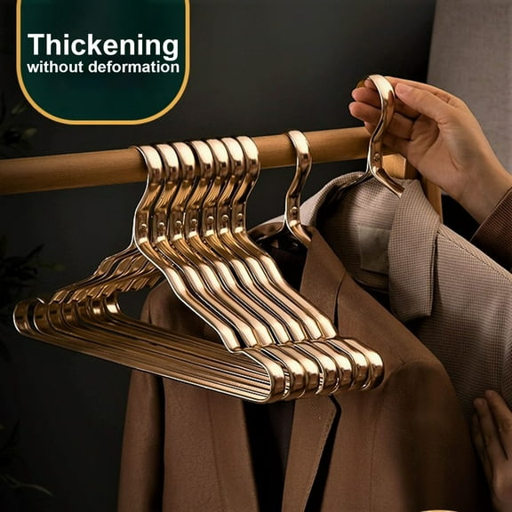 Walbest Clothes Hanger Max Load Bearing Anti-rust Aluminum Alloy Smooth Windproof Smooth Non-Slip Suit Coat Hanger Clothing Driying Rack Wardrobe Organizer