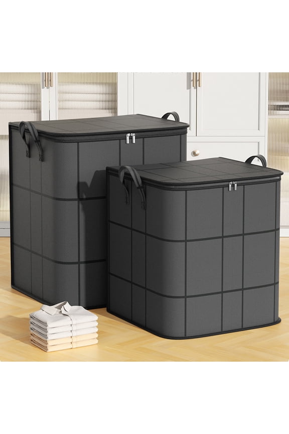 Clothes Storage Bag Organizer with Handle Large Capacity Zipper Closure Duffel Bag Travel Storage Bag