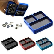 SunRoad Magnetic Electronic Repair Screws Organizer Parts Tray 3 Compartments Multipurpose Screws Holder Magnet Tool Tray