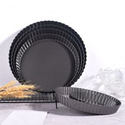 Walbest Non-Stick Baking Mold with Removable Bottom 6/8/10 Inches Wavy Edge Pizza Pan for Bread Cakes Pies Heat Resistant Pie Pans for Baking