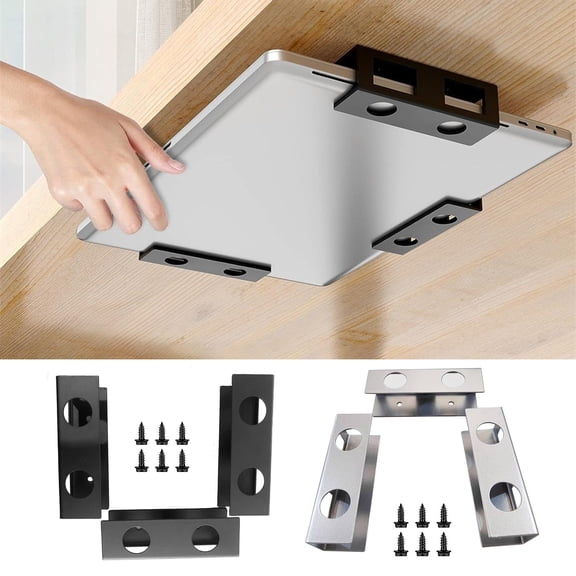 SunRoad Storage Rack Under-Desk Laptop Mount Strong Load-bearing Simple Installation Universal Metal Under-Desk Shelf Holder