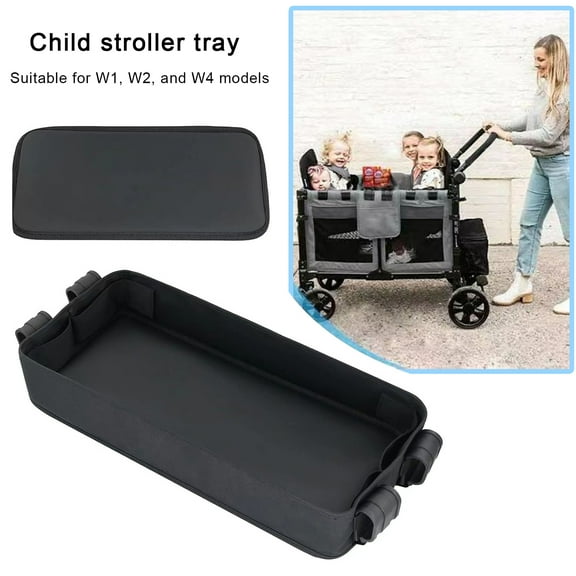 SunRoad Stroller Snack Tray with Fastener Tapes Waterproof Easy to Clean Universal Compatibility Food Tray with Insulated Cup Holder for Wonderfold Wagon