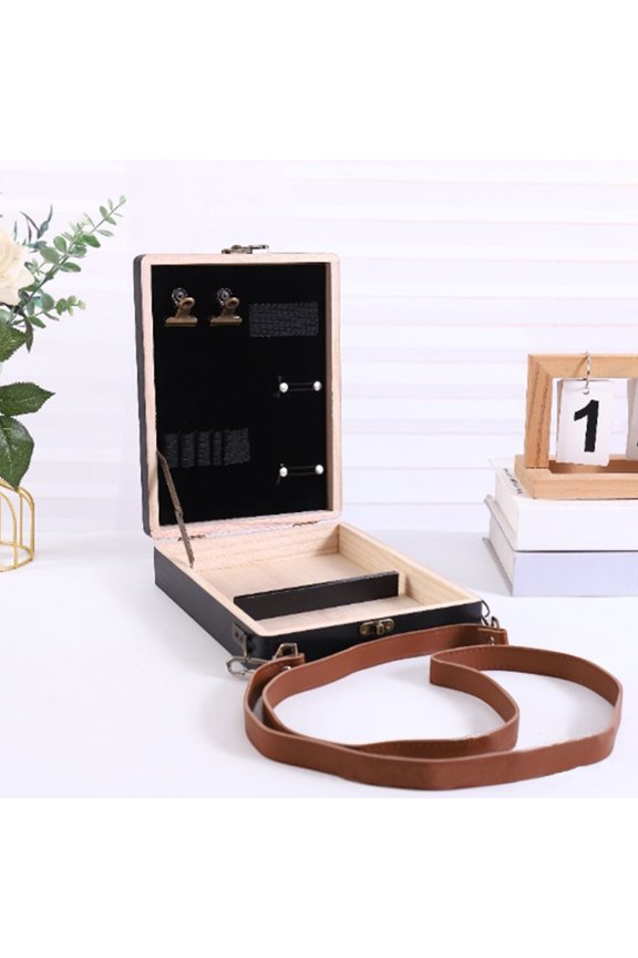 Writer Messenger Storage Box Large Capacity Easy to Carry Multifunctional Wooden Handmade Crossbody Portable Artist Tool Bag