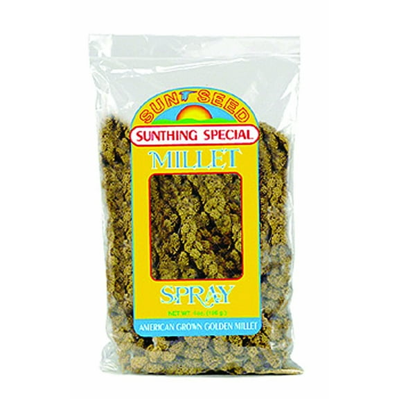 SunSeed Sun-Dried Millet Spray Parakeet Bird Treats 4 oz