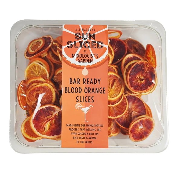 SunSliced - Blood Orange Slices 320g - 100% Fruit Dried Orange Garnish for Cocktails & Drinks - Sun Dried, Ready to Use, Long Life, Bar & Catering Use