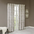 thumbnail image 1 of SunSmart Printed Jacquard Grommet Top Total Blackout Curtain Panel, 50x95", Ivory, 1 of 5